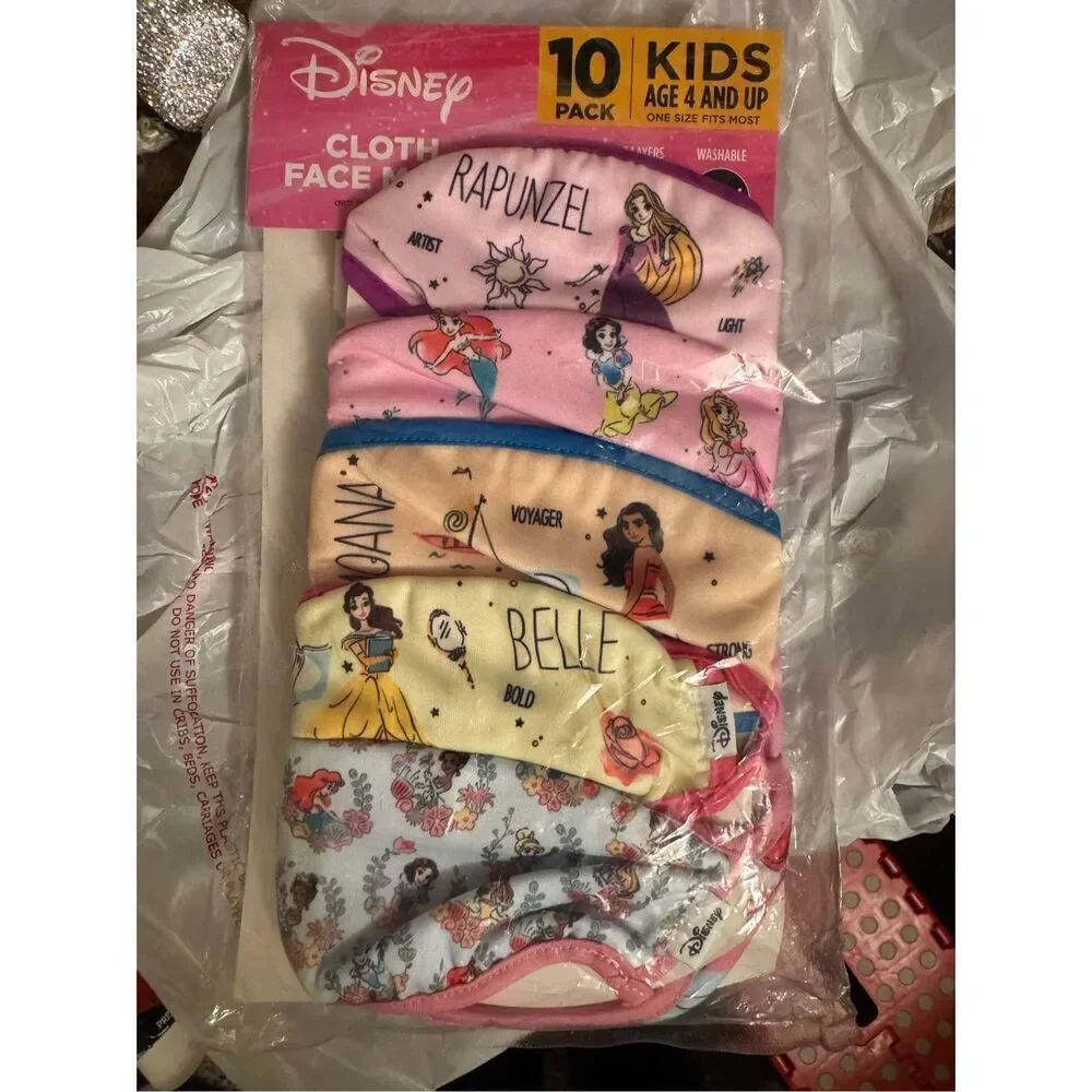 10 Little girls washable Disney masks